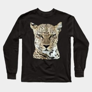 Leopard Polygon - Kenya / Africa Long Sleeve T-Shirt